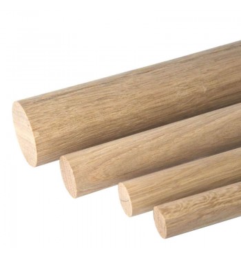 Baguettes rondes lisses diamètres bois de chêne jowe tiges