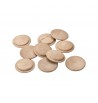 Capuchons cache-trou 20mm 10pcs bois chêne champignon relief