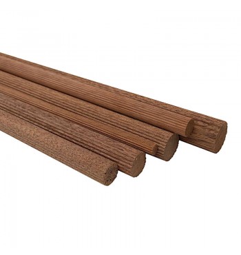 Tourillons baguette striée diamètres en bois acajou