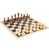plateau jeu d'échecs en bois pions