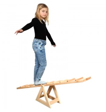 Passerelle à bascule 1,7m en bois de hêtre balançoire équilibre eduplay