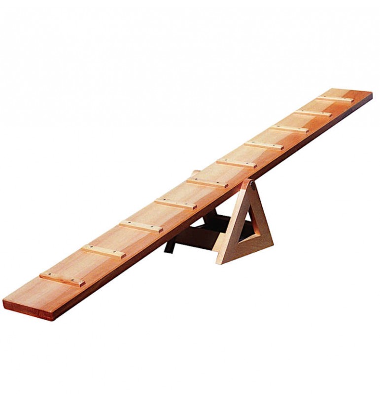 Passerelle à bascule 1,7m en bois de hêtre balançoire équilibre