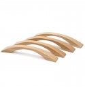 Poignée de meuble arc courbe 17,5cm bois hêtre massif vis M4