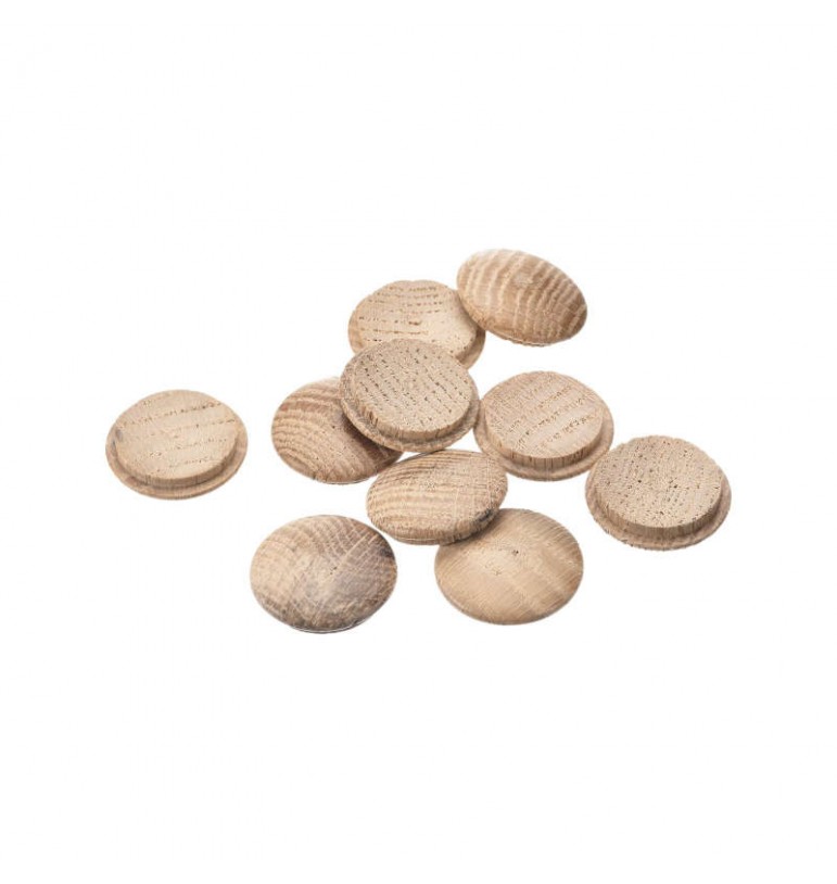 Capuchons cache-trou 40mm 10pcs en chêne CHAPELLE Diamètre bouchons