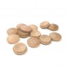 Capuchons cache-trou 20mm 10pcs bois frêne brut massif chapelle bouchon