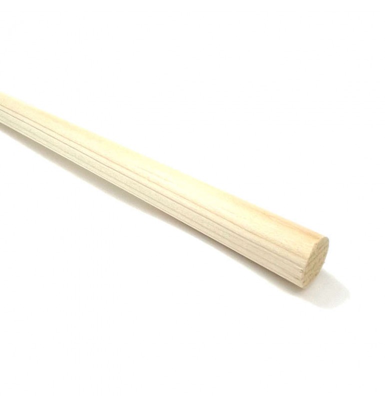 Baguette ronde 20mmx1m en bois d'épicéa massif