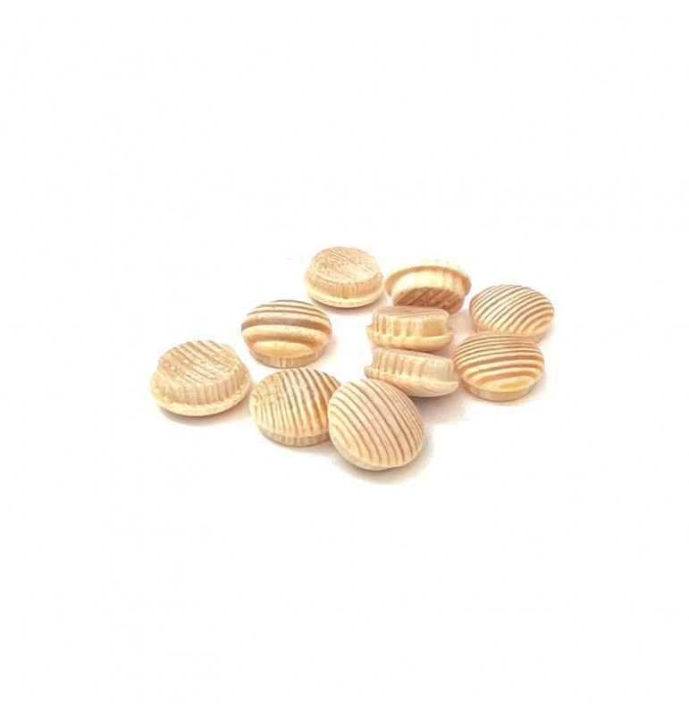 Capuchons cache-trou 12mm 10pcs BOIS PIN CHAPELLE Diamètre bouchons