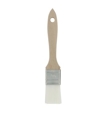 Pinceau plat Queue de morue 3cm bois POILS SYNTHETIQUE nylon