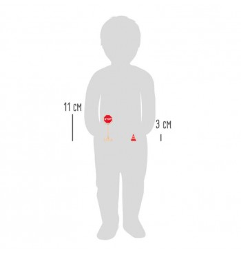 taille jeu Panneaux de signalisation routière en bois enfants code route