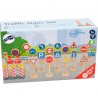 boite jeu Panneaux de signalisation routière en bois enfants code route