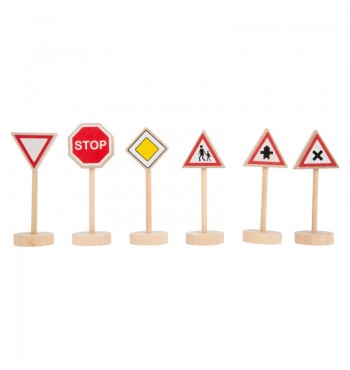 priorités jeu Panneaux de signalisation routière en bois enfants code route