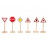 priorités jeu Panneaux de signalisation routière en bois enfants code route