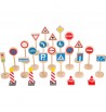 jeu Panneaux de signalisation routière en bois enfants code route