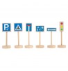 parking jeu Panneaux de signalisation routière en bois enfants code route