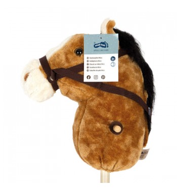 Tête de cheval sonore à monter en bois JEU rôle cavalier small foot