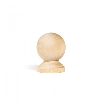 Bouton de porte 33mm en bois de bouleau SPHERE ROND