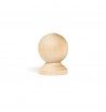 Bouton de porte 33mm en bois de bouleau SPHERE ROND