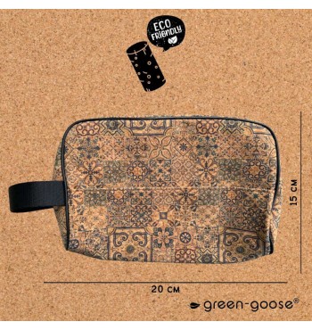 Trousse de toilette 20x15cm en liège étanche green goose