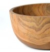 Saladier rond 24cm en bois de teck massif artisanat Indonésie