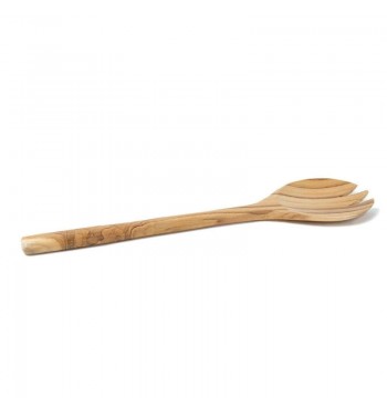 Couverts à salade en bois de teck 31 cm fourchette