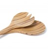 Couverts à salade en bois de teck 31 cm veines grain