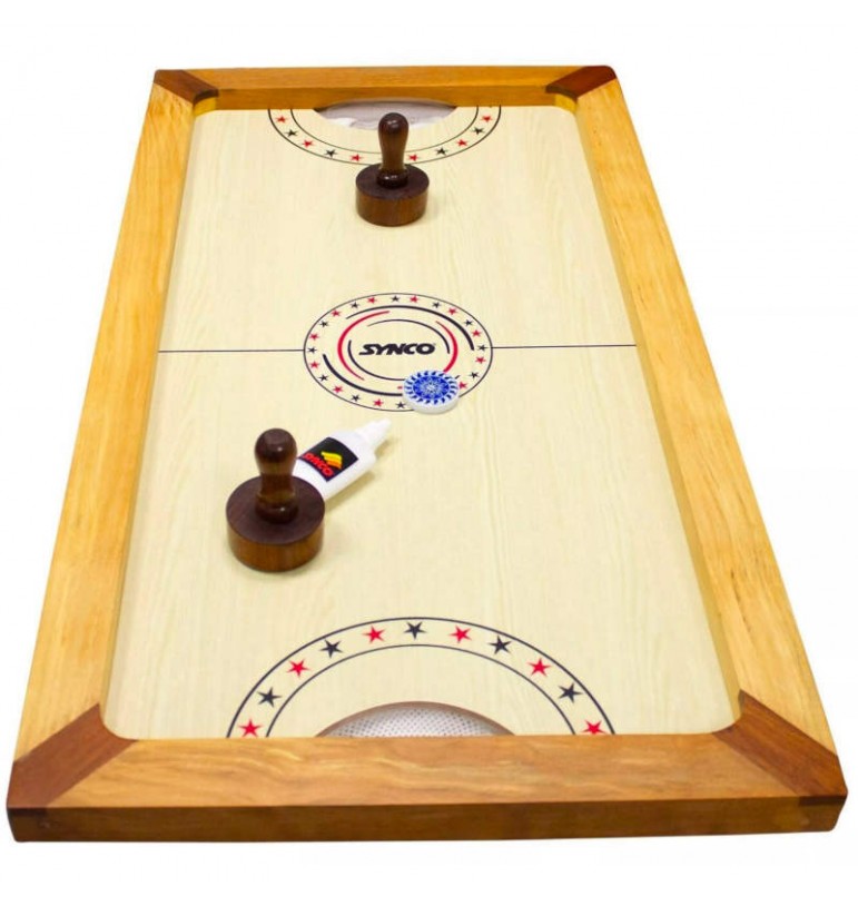 Jeu de Hockey sur table en bois PALET CAGE STRIKER  shuffle puck