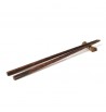 Baguettes chinoises en bois de palmier marron support