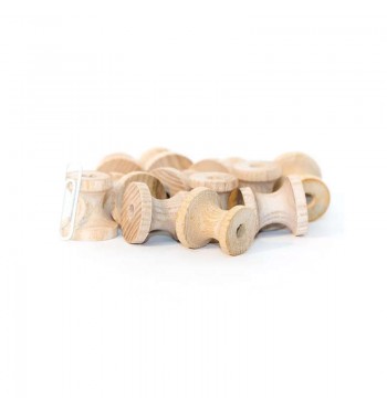 Allonge bouton 21mm en bois de bouleau massif nature tiroir vis