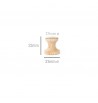Allonge bouton 21mm en bois de bouleau massif nature tiroir vis dimensions