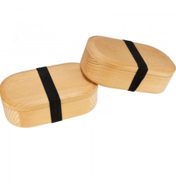 Boîte à lunch bento 3 compartiments en bois