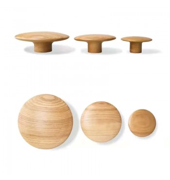 Patère ronde design 13cm en bois massif  TAILLES