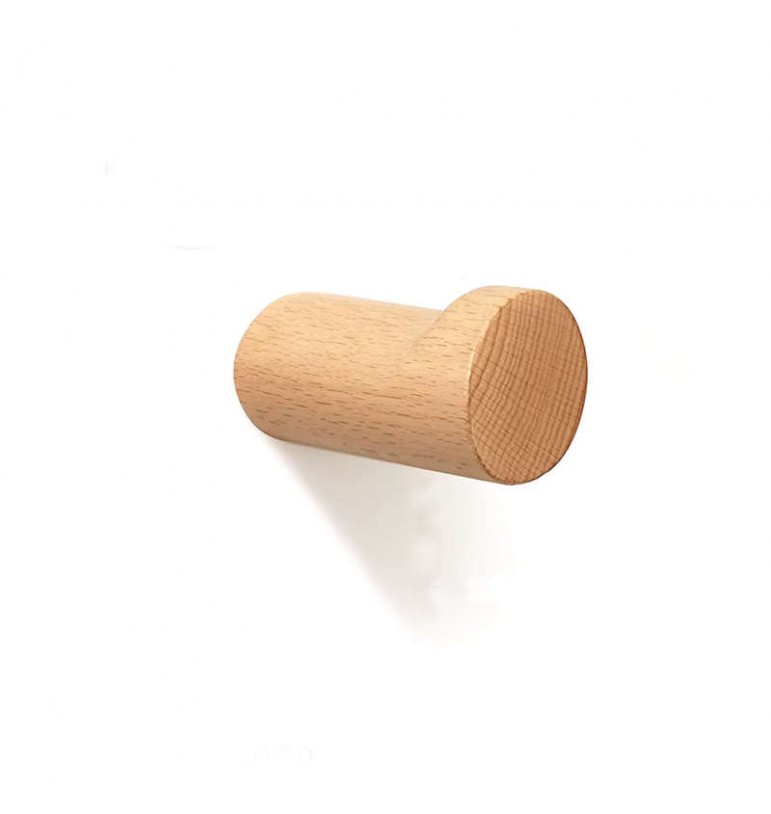 Patère droite avec bordure 5cm en bois de hêtre anti glisse Patère droite avec bordure 5cm en bois de hêtre anti glisse