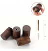 Patère droite avec bordure 5cm en bois hêtre marron