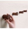 Patère droite avec bordure 5cm en bois hêtre marron