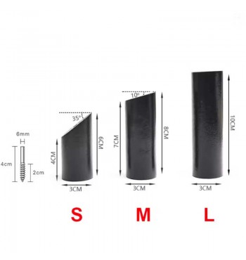 tailles Patères cylindriques en bois noir crochet