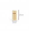 Bouton Collerette 25mm en bois de bouleau dimensions