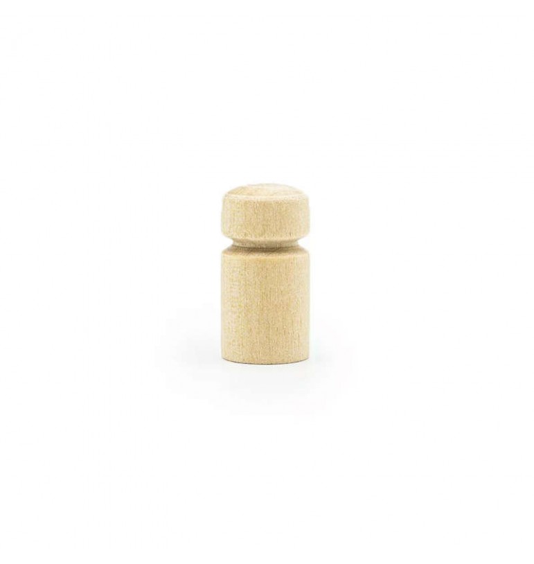 Bouton Collerette 25mm en bois de bouleau tiroir