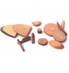 Assortiment de formes en bois 330g création loisir bonhomme déco