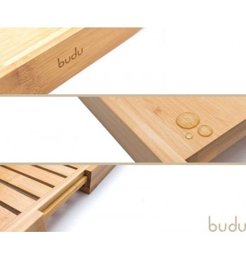 Plateau de bain réglable 70-105cm bois bambou apéritif lecture