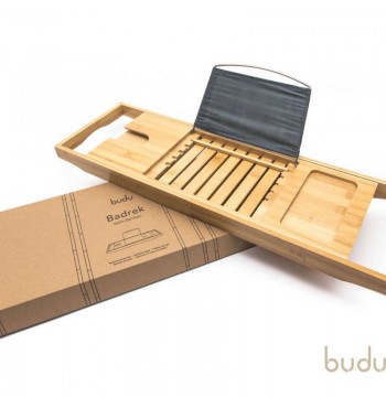 Plateau de bain réglable 70-105cm bois bambou apéritif lecture