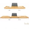 Plateau de bain réglable 70-105cm bois bambou apéritif lecture