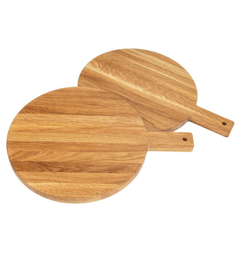 Planche à pizza 40cm avec poignée BOIS chêne