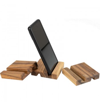 Support de smartphone en bois de noyer massif huilé