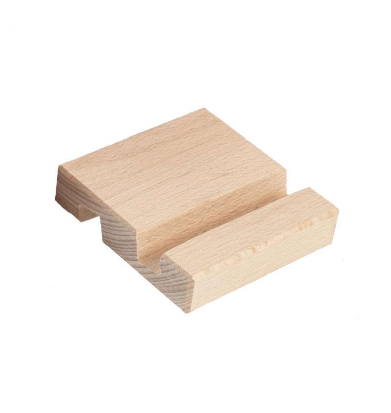 Support de smartphone bois hêtre brut gsm