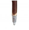 Canne de pèlerin 140cm bois écorce châtaignier marche pointe