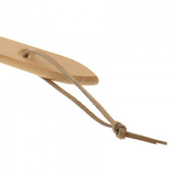 Tapette à mouches bois hêtre cuir véritable lanière