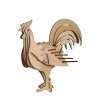 Maquette Coq poule à monter en bois