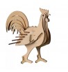 Maquette Coq poule à monter en bois