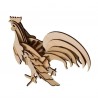 Maquette Coq poule à monter en bois