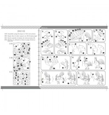 plan Maquette Coq poule montage bois